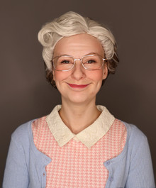 DELUXE Mrs Doubtfire Inspired Grey Costume Wig by Allaura (20056)