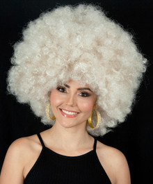Super Jumbo Dark Blonde 70's Afro Disco Costume Wig (High Quality)
