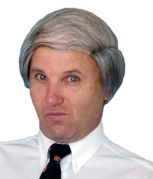 Old Man Bald Combover Grey Costume Wig