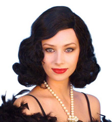 Marlene 1920s Flapper Black Costume Wig