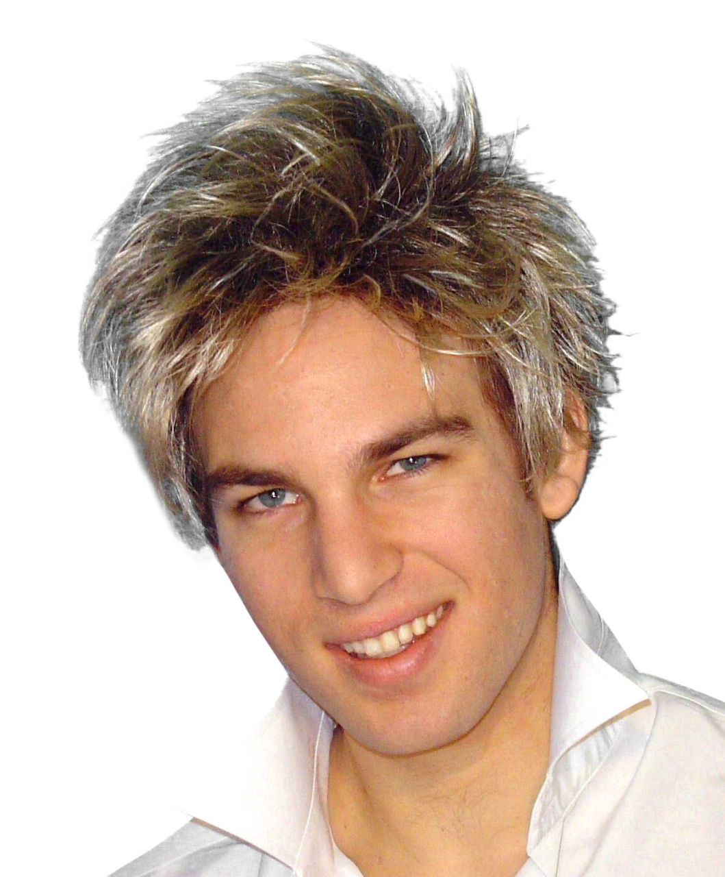 Spunky Guy Blonde With Dark Roots Costume Wig