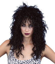 Cher 80's Rocker Black Costume Wig