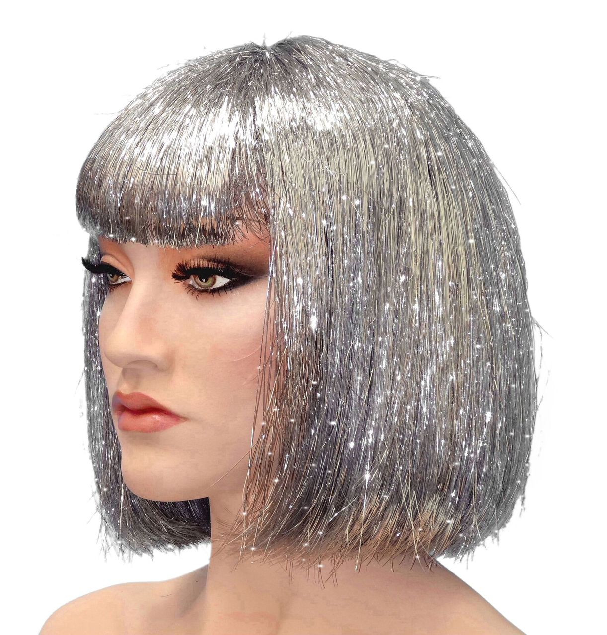 silver costume wig