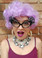 Dame Edna Inspired Purple Costume Wig