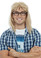 Waynes World Garth Algar Mens Blonde Wig & Glasses Costume Set - by Allaura