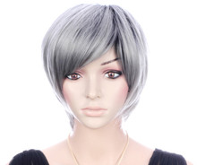 LOLA - DELUXE Silver Grey Ombre Pixie Fashion Wig - by Allaura