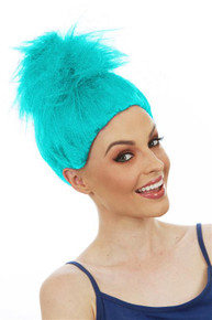 Aqua Troll Doll / Gnome Fluffy Costume Wig - by Allaura