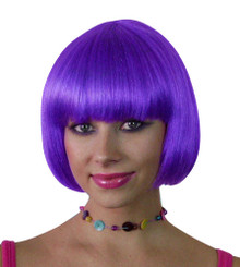 Deluxe Classic Purple Bob Costume Wig