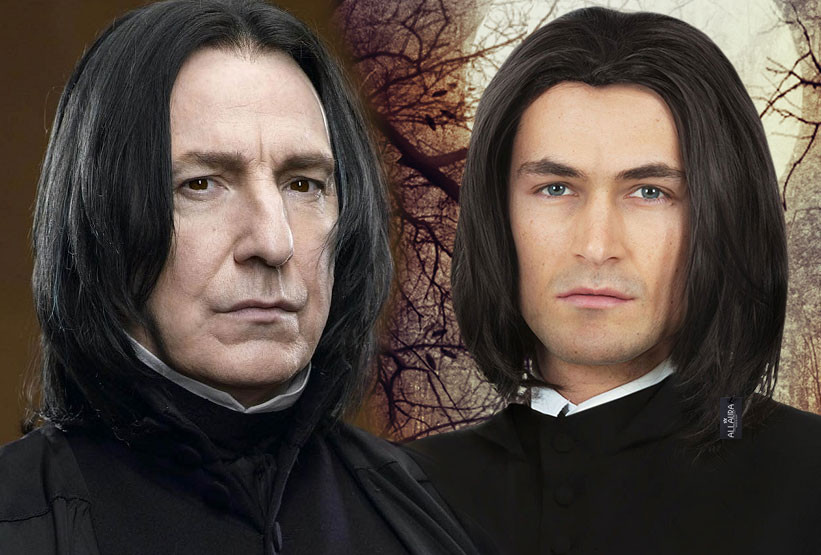 Dark Professor (Severus Snape) Black Mens Boys Costume Wig - by Alluara ...