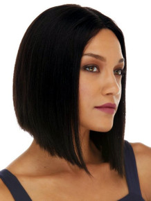 JACQUELINE - 100% Black Remy Brazilian Human Hair Lace Front Wig - By Elegante