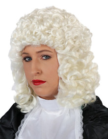 Deluxe White Barrister Wig