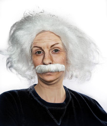 Einstein White Costume Wig and Mo - by Allaura