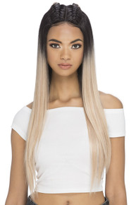 RAINA - 29" LAYERED STRAIGHT WITH TWO BRAIDS ON TOP & INVISIBLE OMEGA PART WIG- by Vivica Fox