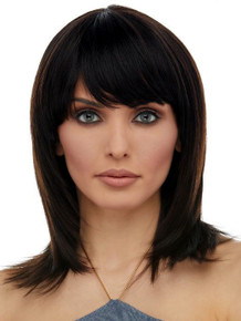 AILEEN - 100% Black Remy Brazilian Natural Human Hair Lace Front Wig - By Elegante