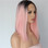 TAYLOR - Lace Front Ombre Light Pink Bob Wig - by Queenie Wigs