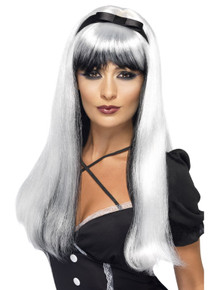 Silver White & Black Bewitching Wig
