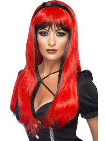 Red and Black Witch Wig