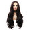 WILLOW - Lace Front Dark Brown Long Wavy Wig - by Queenie Wigs