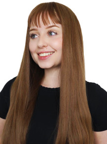 Holly - Long Straight Light Brown Wig with Fringe by Allaura
