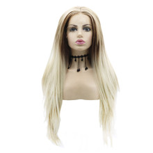 KATIA - Lace Front Layered Straight Multi Blonde Blend Wig by Queenie Wigs