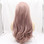BLUSH - Heat Resistant Dusty Rose Wavy Wig with Light Fringe by Queenie Wigs