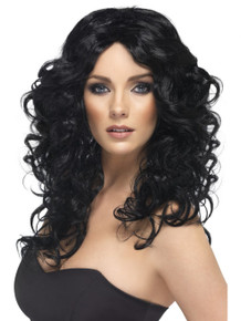 Glamour Long Black Curly Wig
