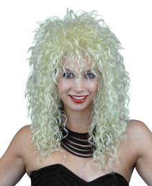 Blonde Rock Chick Costume Wig