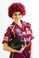 Maroon QLD Afro State of Origin Costume Wig - by Allaura