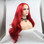 ROGUE - Lace Front Long Red Layered Wig - by Queenie Wigs