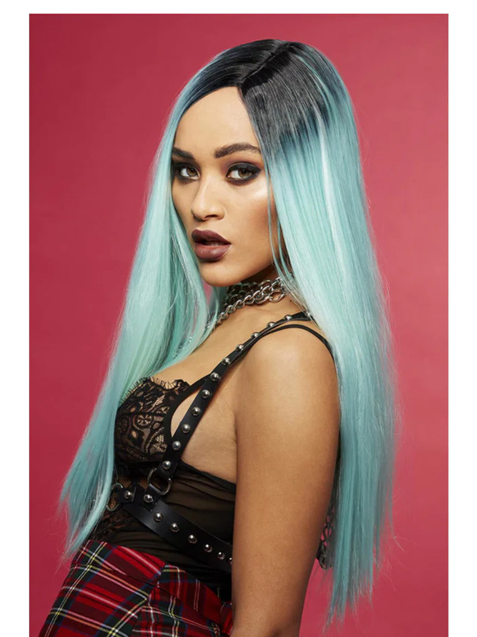 Manic Panic Ombre Aqua Blue Long Straight Wig - The Wig Outlet