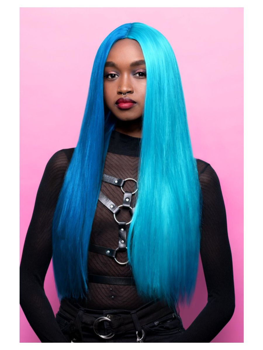 two tone blue wig