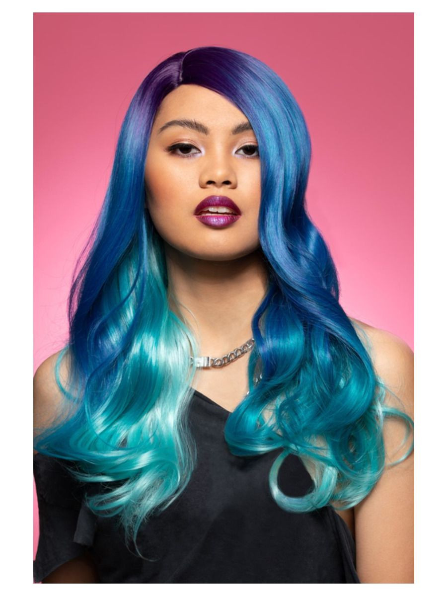 Manic Panic Two Tone Mermaid Long Curls with Side Part - The Wig Outlet