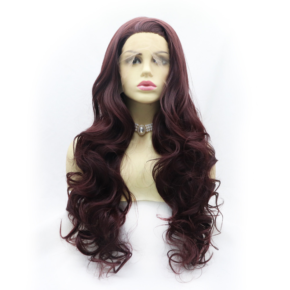 burgundy brown wig