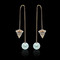 "Just Because" Pearl Spear-Tip Slide Diamond Earrings