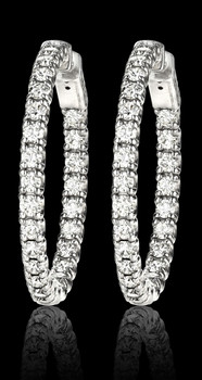 Large Hoop Earrings With Diamonds all around. They are elegant, beautiful, classy, sophisticated.