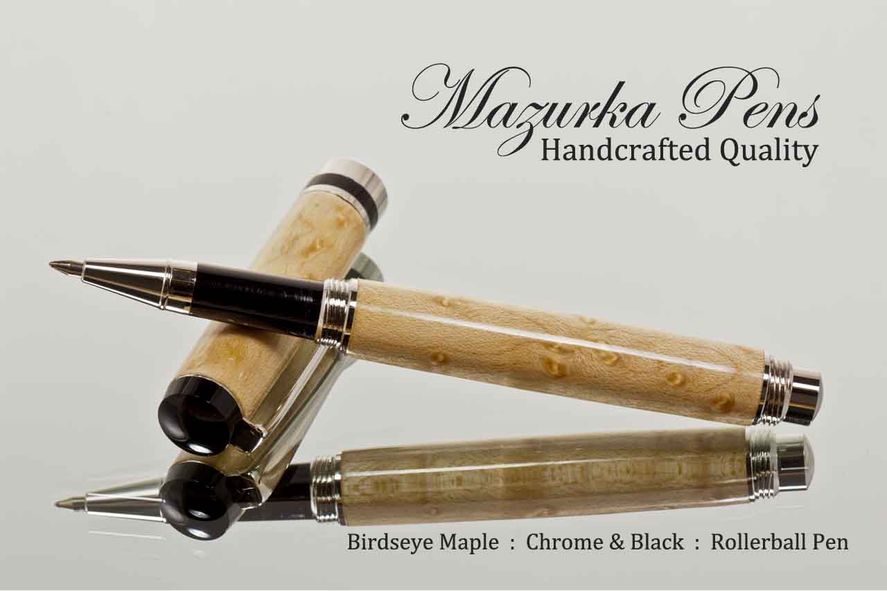 Handmade Pen from Birdseye Maple