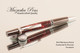 Handcrafted Red Marinara Resin Ballpoint Pen with Gunmetal / Chrome finish.  