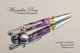 Purple Lavender Gold Resin Chrome and Gold Ballpoint Pen