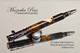 Black Enamel & Chrome Rifle Pen with Wood and Resin Body