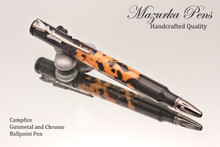 Unique Campfire Gunmetal and Chrome Pen