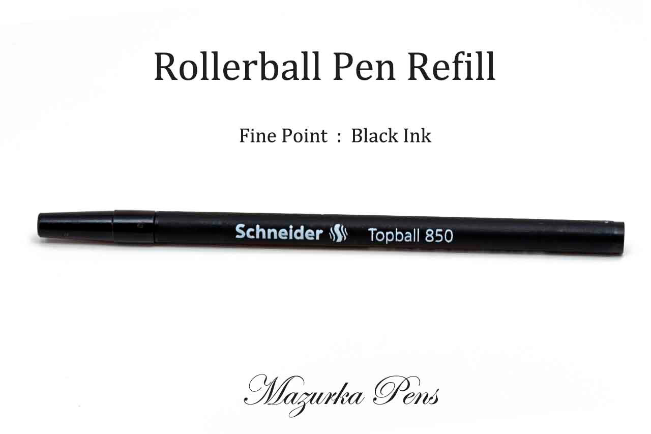 raket Lezen Is aan het huilen Schneider Topball 850 Rollerball Pen Ink Refill - Black Ink Fine Point