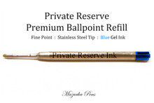 Private Reserve Parker Style Ballpoint Refills-Blue GEL Ink Fine Point
