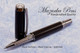 Handmade pen made from black TruStone.  Handcrafted pen by our artist.  Cap view of pen cap.