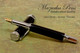 Handmade Fountain Pen handcrafted from Gabon Ebony wood with Chrome finish.  Nib view of pen.