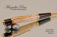 Handmade Ballpoint Pen, Curly Maple Pen, Black and Gold Finish - Looking from front of Ballpoint Pen