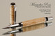 Handmade Curly Maple Rollerball Pen with Chrome finish  Handcrafted pen by our artist.  View of pen cap.