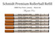Schmidt Rollerball Refill - Fine Tip (.6mm), Black Ink, fits most rollerball pens - 6 PACK