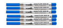 Parker Style Ballpoint Pen (6 Pack) Refill, Blue Ink, Medium Point, Schmidt Easy Flow 9000