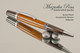 Handmade Quina Ballpoint Pen with Gunmetal / Chrome finish.  View of pen top..