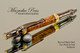 Wood Handmade Pen, Big Leaf Maple Burl Wood with Gun Metal and Gold Finish - View from Top of Ballpoint Pen